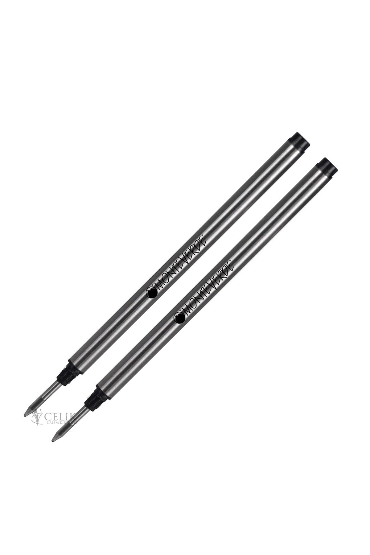 Monteverde Refil Serisi M222 Montblanc Metal Siyah Roller Yedek 2'li F Uç
