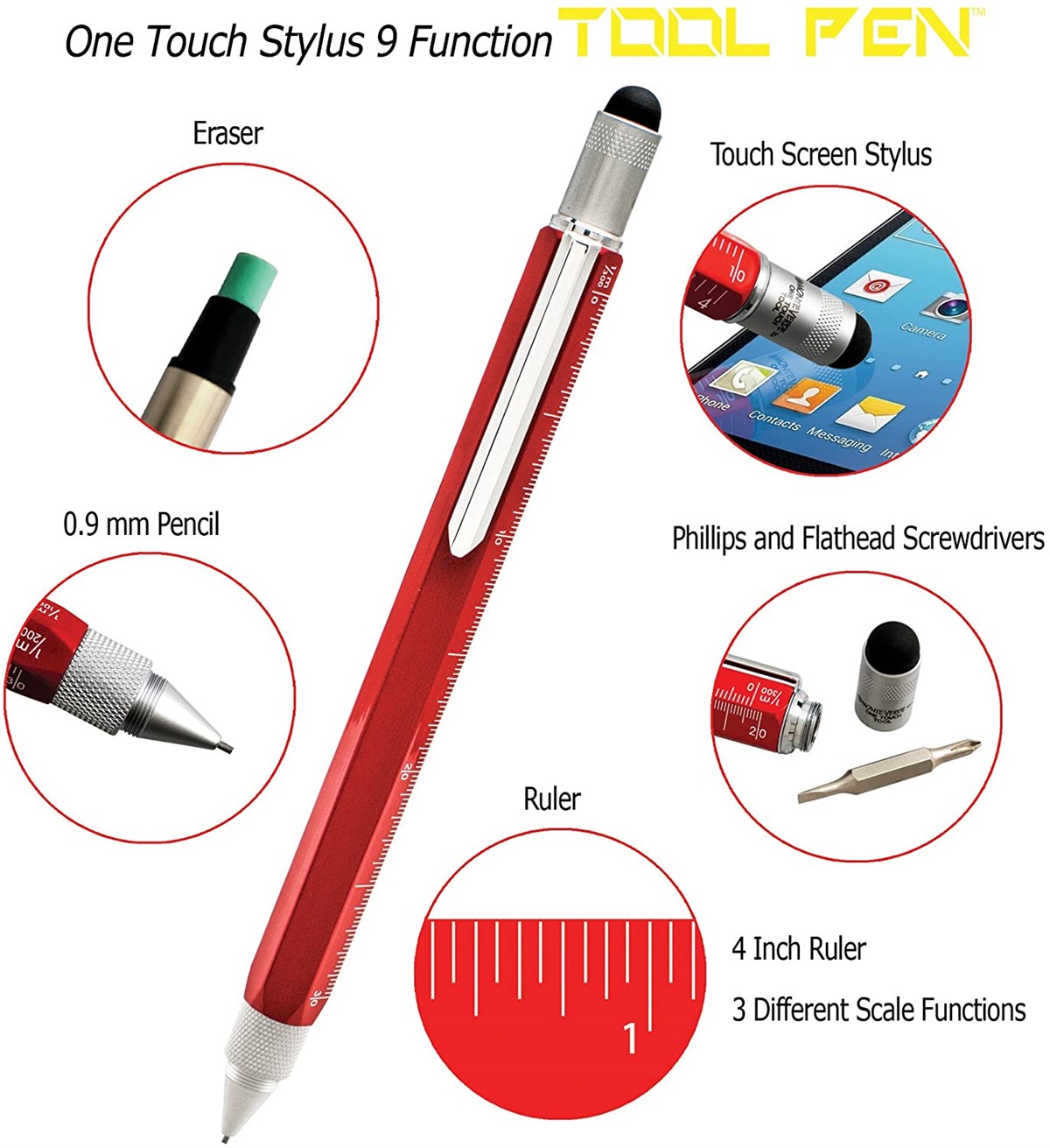 Monteverde Tool Pen Serisi MV35212 Multifunction Sarı Tükenmez Kalem