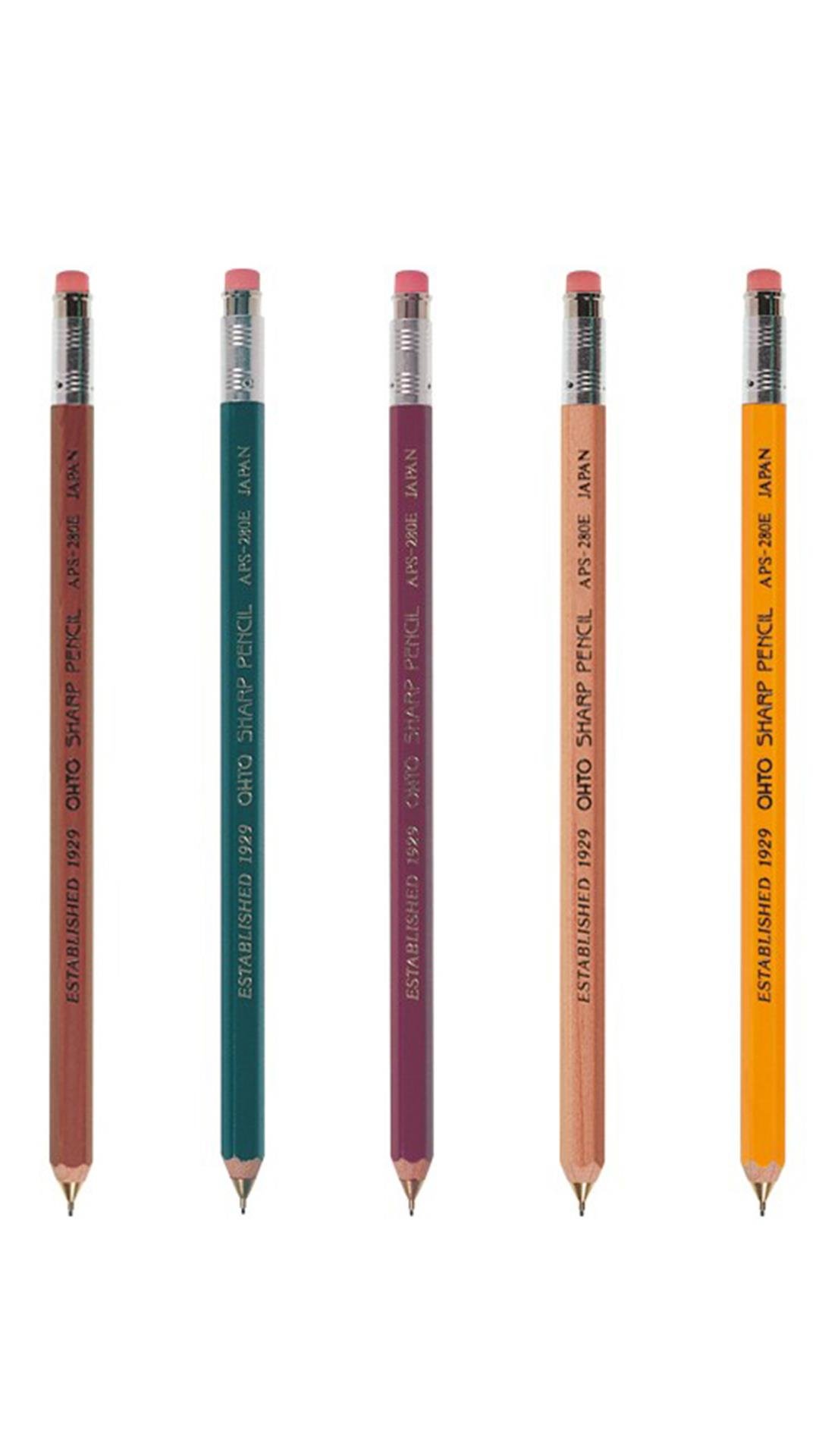 Ohto Wooden Serisi APS-280E Kahverengi Versatil Kalem 0.5