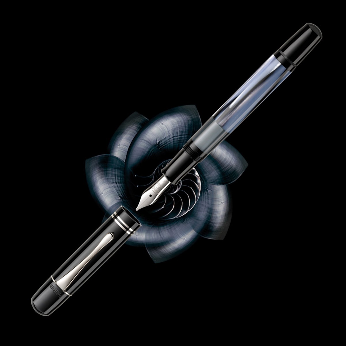 Pelikan M101N Special Edition Grey-Blue Dolma Kalem B Uç