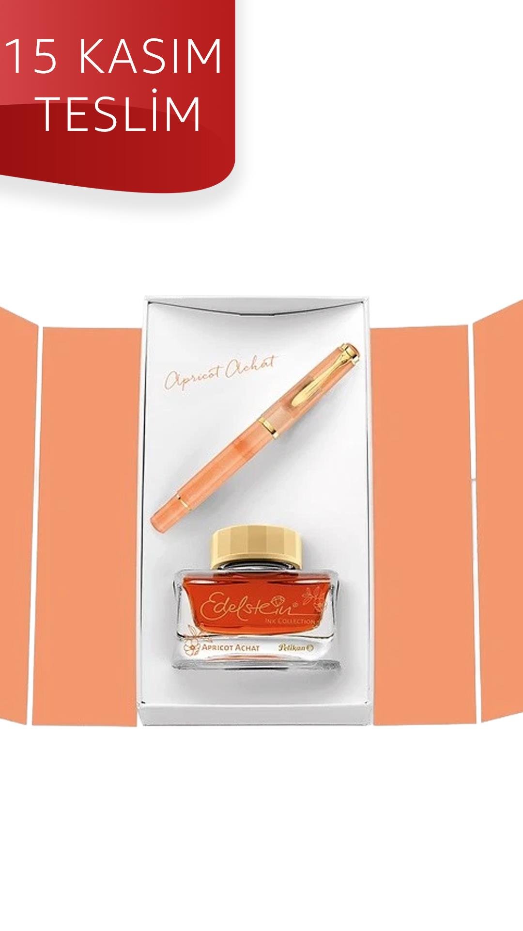 Pelikan M200 Apricot Achat Fountain Pen Set