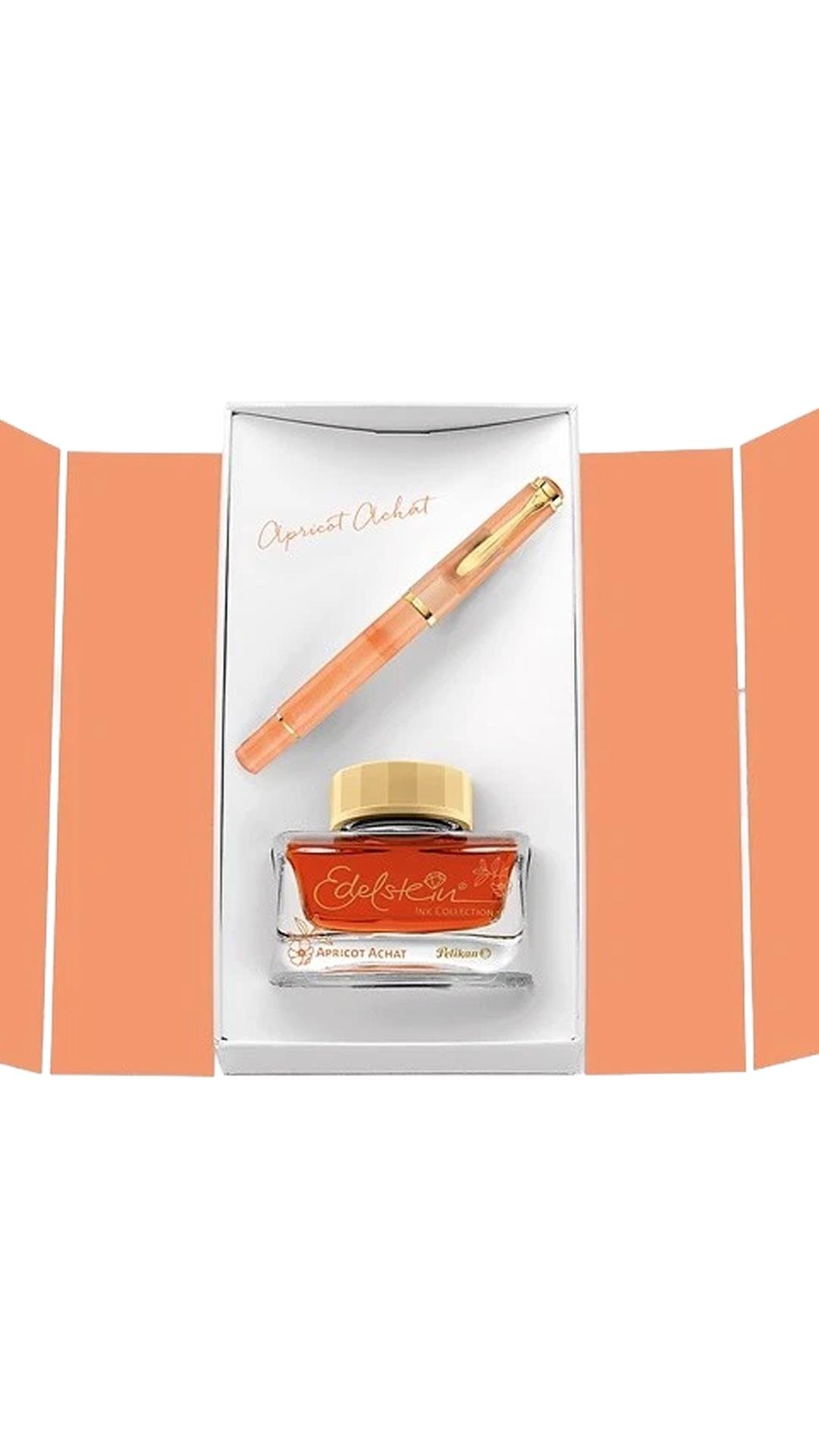 Pelikan M200 Apricot Achat Fountain Pen Set