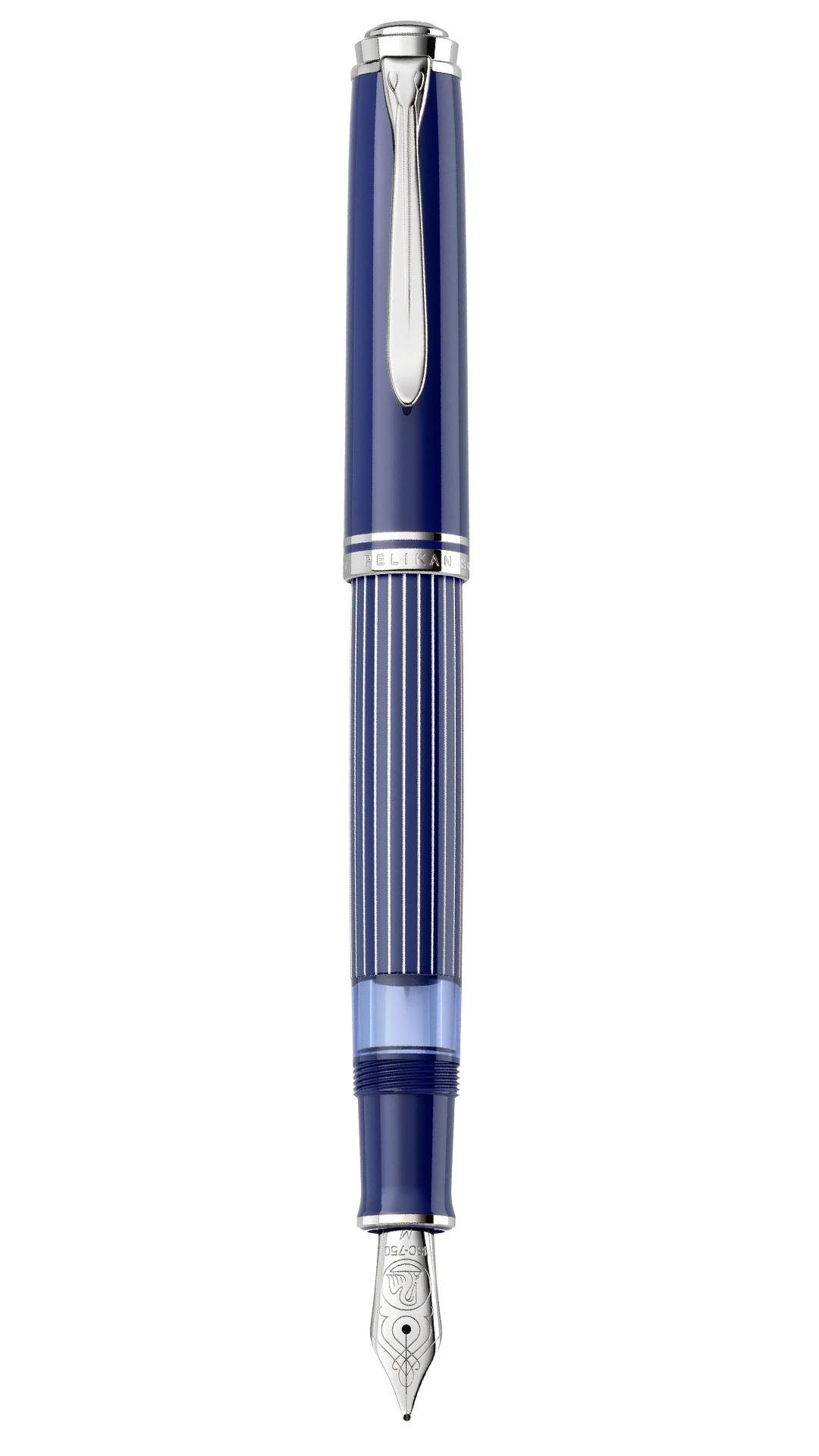 Pelikan M815 Fountain Pen - Metal Striped Blue (Special Edition)