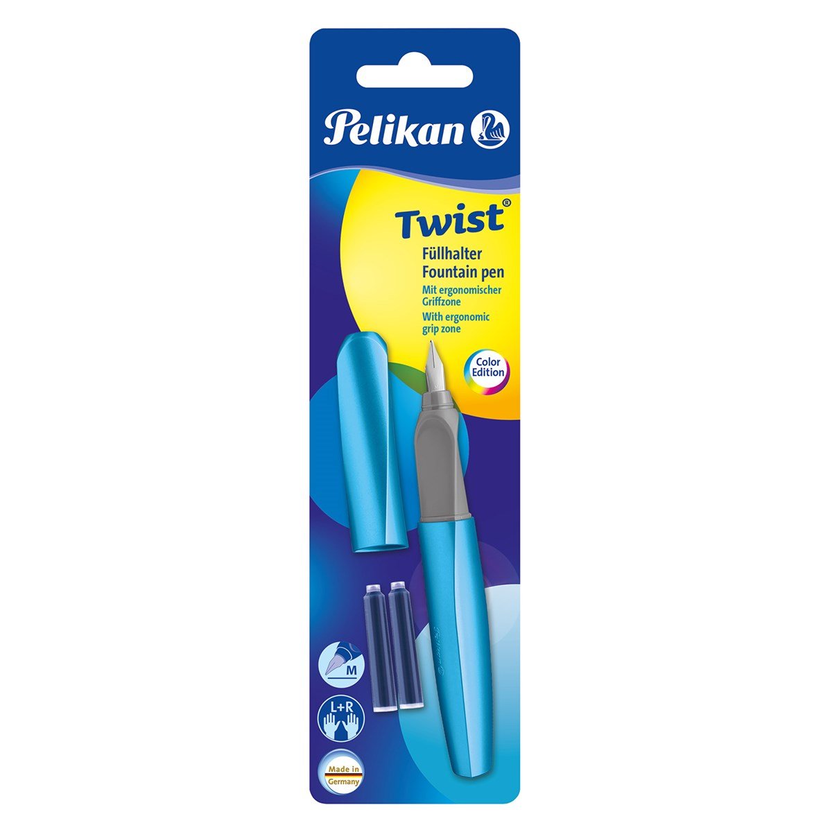 Pelikan P457 Twist Frosted Blue Dolma Kalem Blisterli