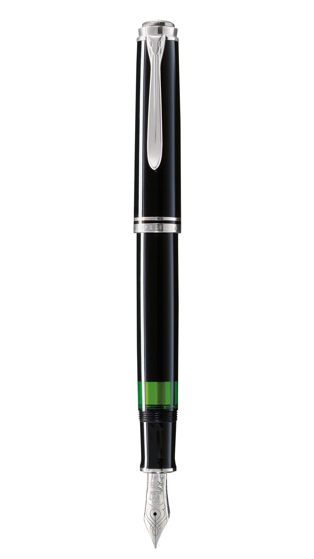 Pelikan Souveraen M805 Black Silver Fountain Pen