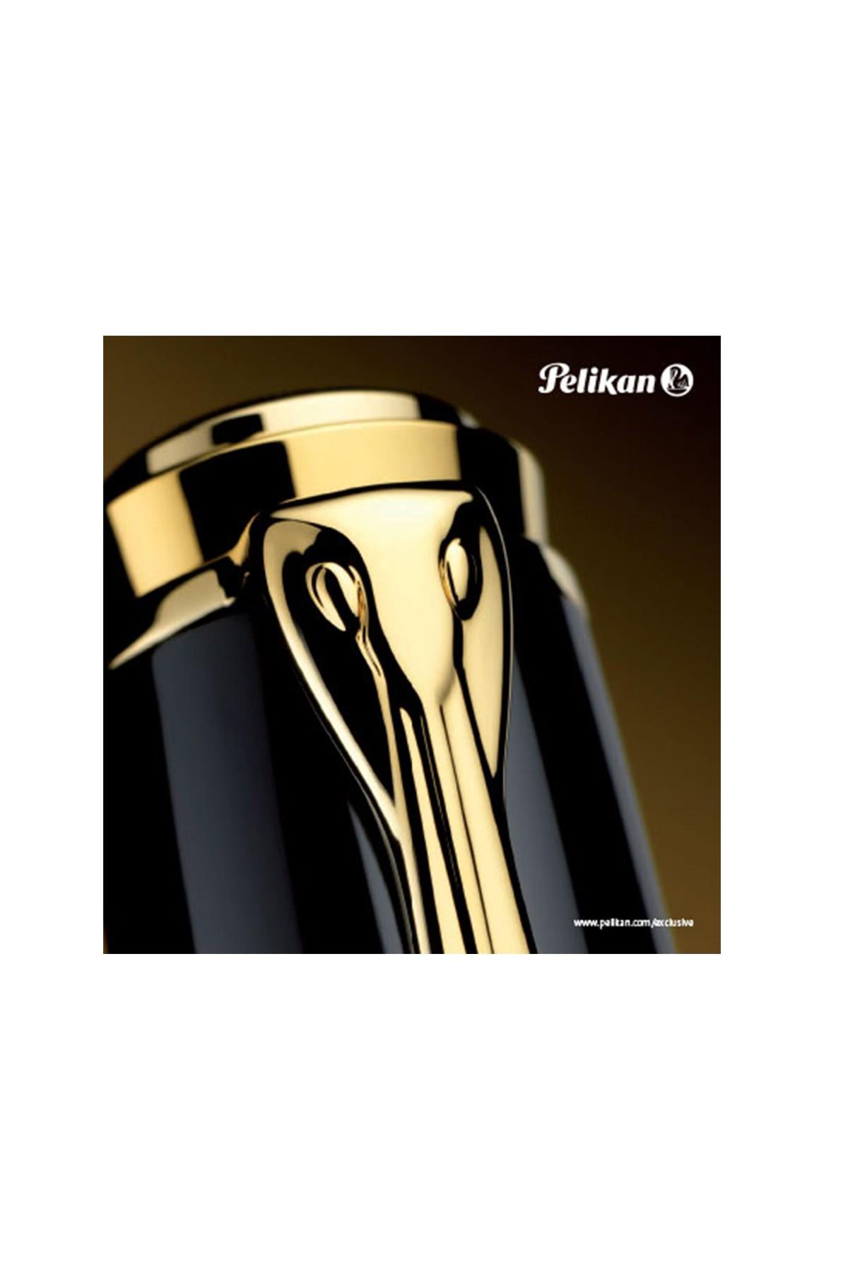 Pelikan Souveran Serisi M600 Siyah Dolma Kalem Gold EF Uç