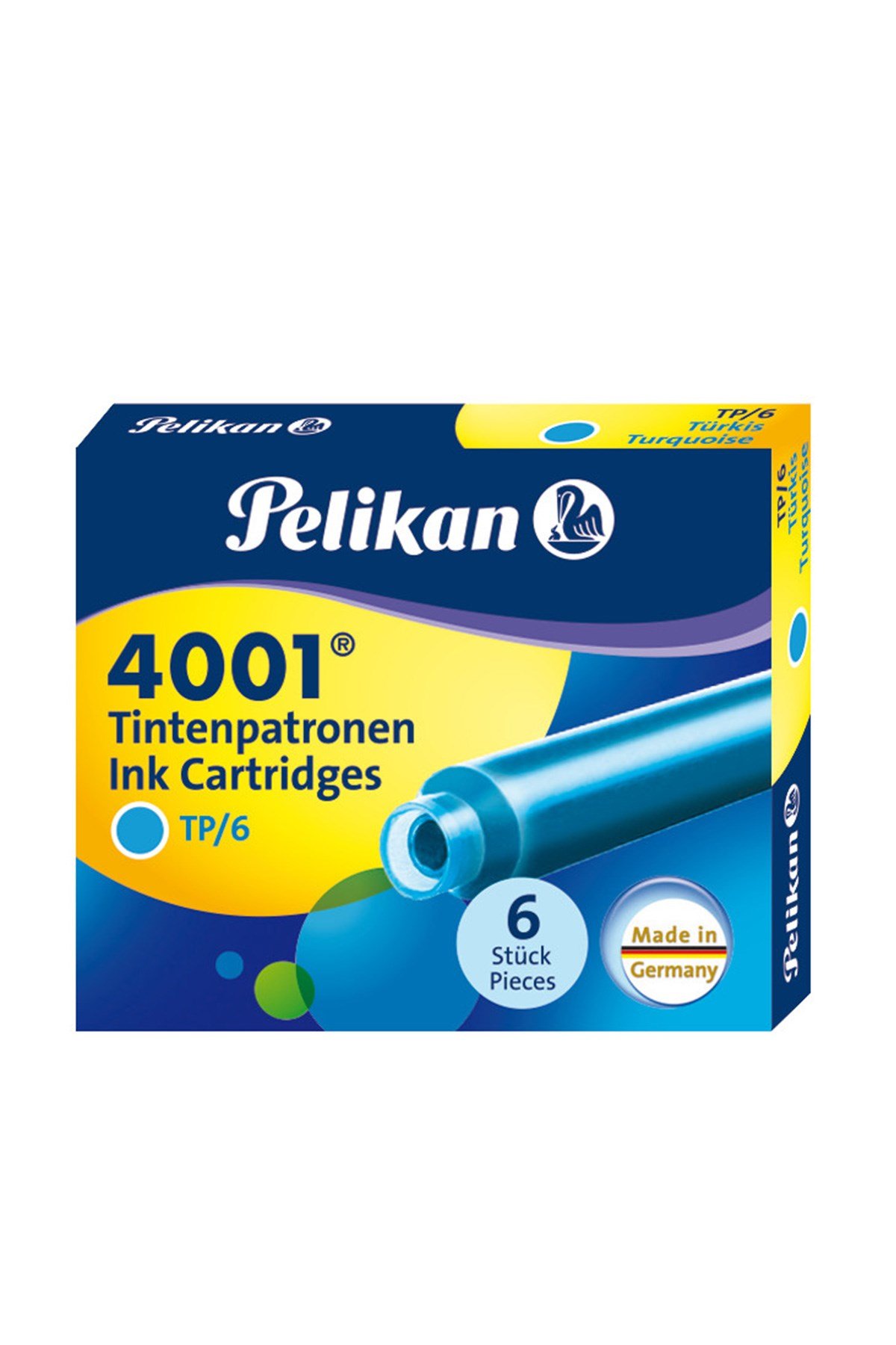 Pelikan TP6 Dolma Kalem Kartuşu Turkuaz