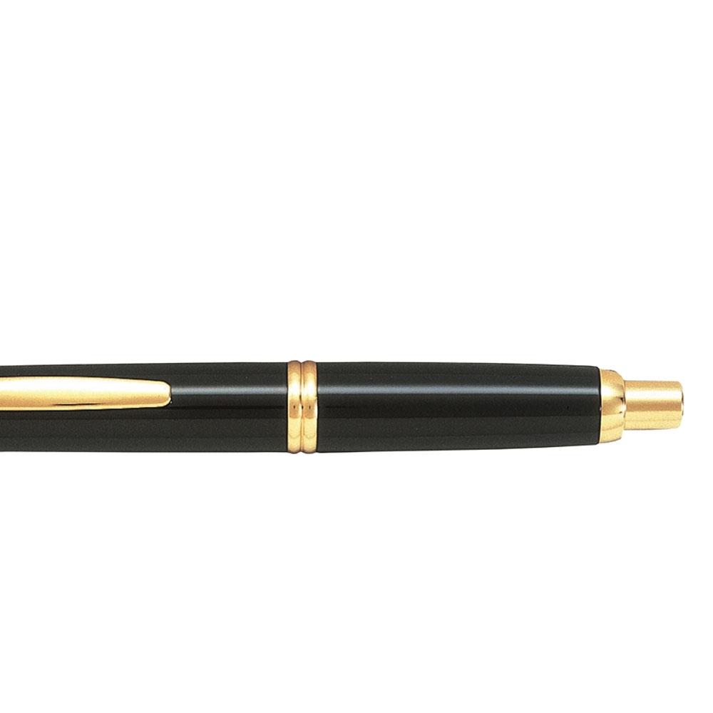 PILOT Capless Gold Trim Dolma Kalem FM Uç Siyah 