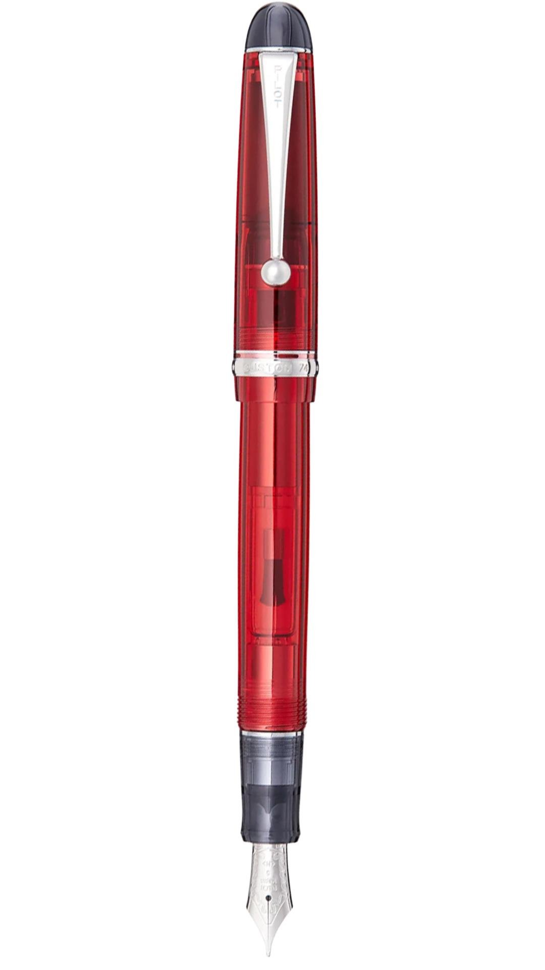 Pilot Custom 74 Demonstrator Red Fountain Pen - Medium