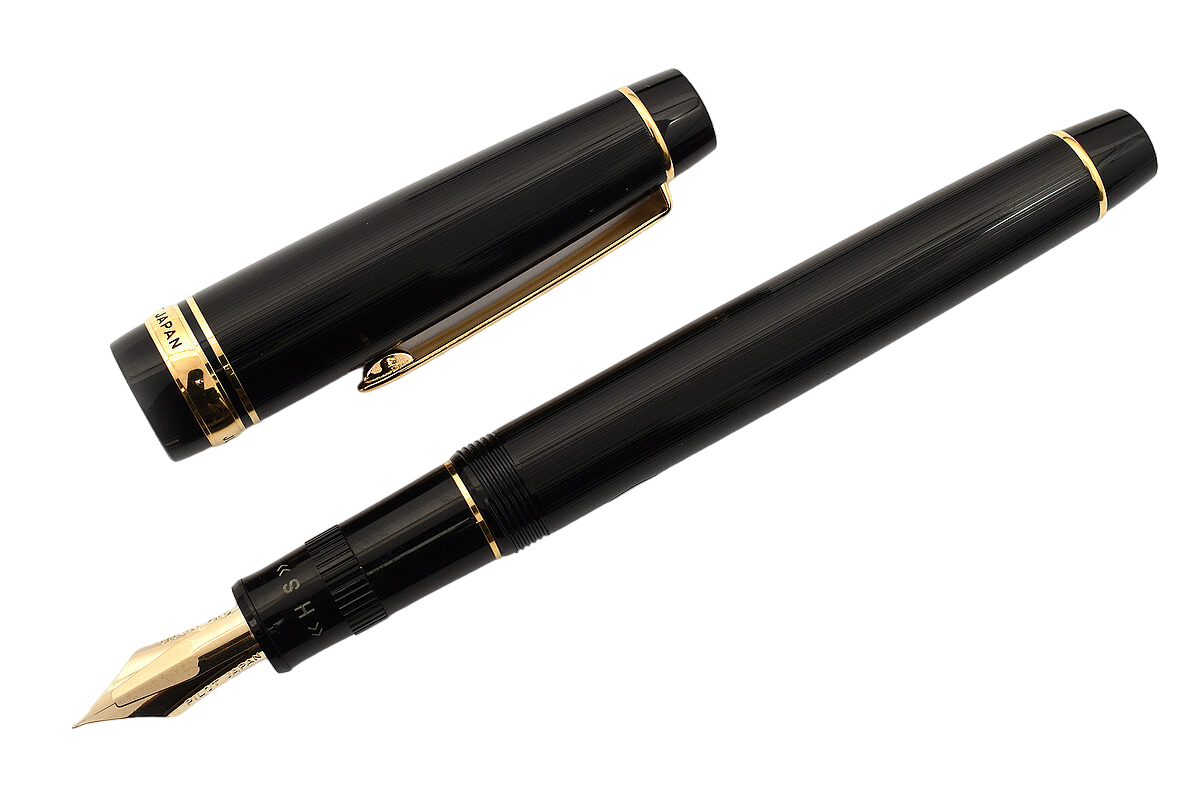 Pilot FJ-3MR-SB-FM Justus 95 Stripe Black Fountain Pen - FM NIB