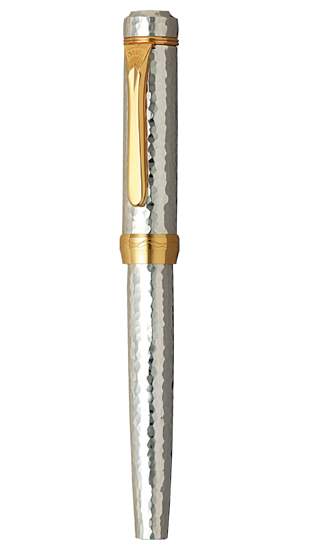 Platinum Hammered Sterling Silver PP-100000M-9 Migaki Fountain Pen