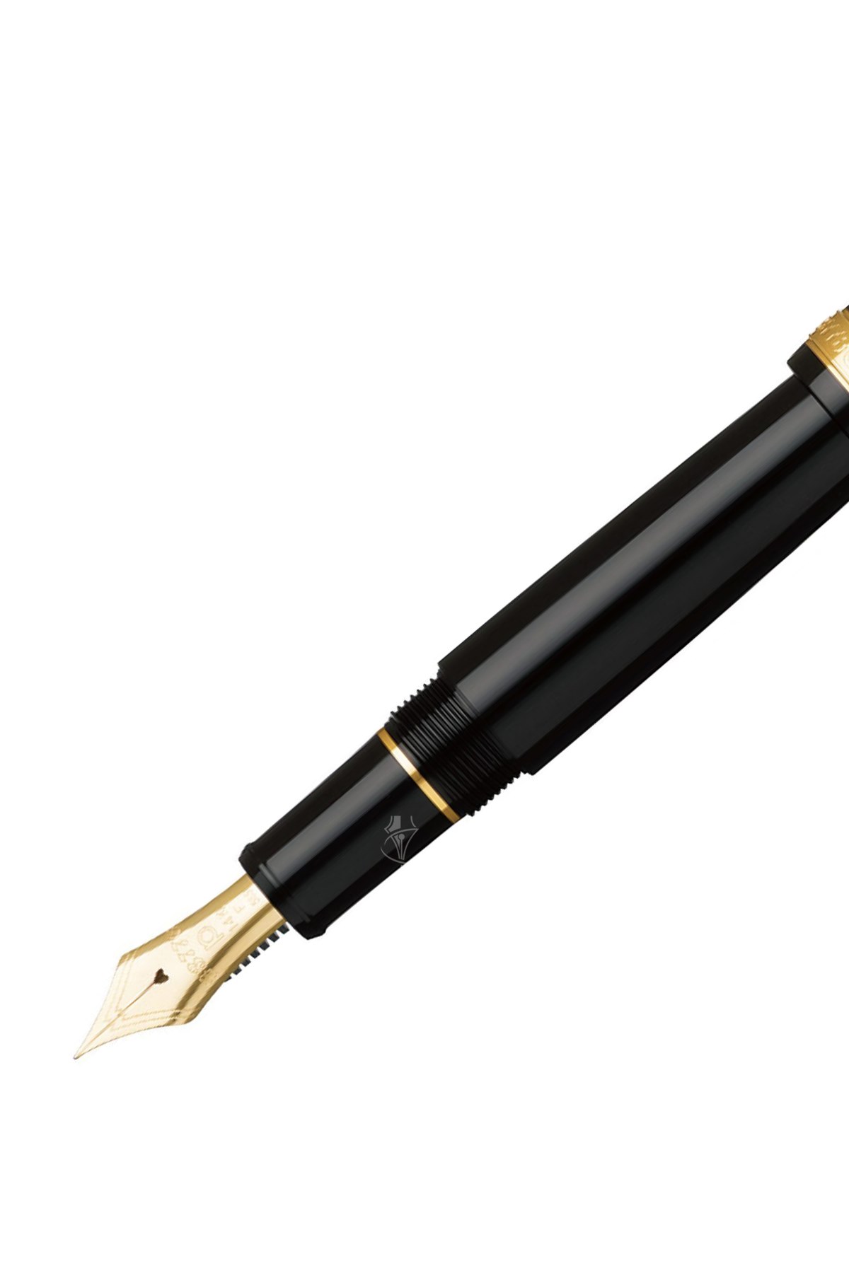 Platinum PNB13000#3776 Century Gold trim 1 Black in Black C Dolma Kalem