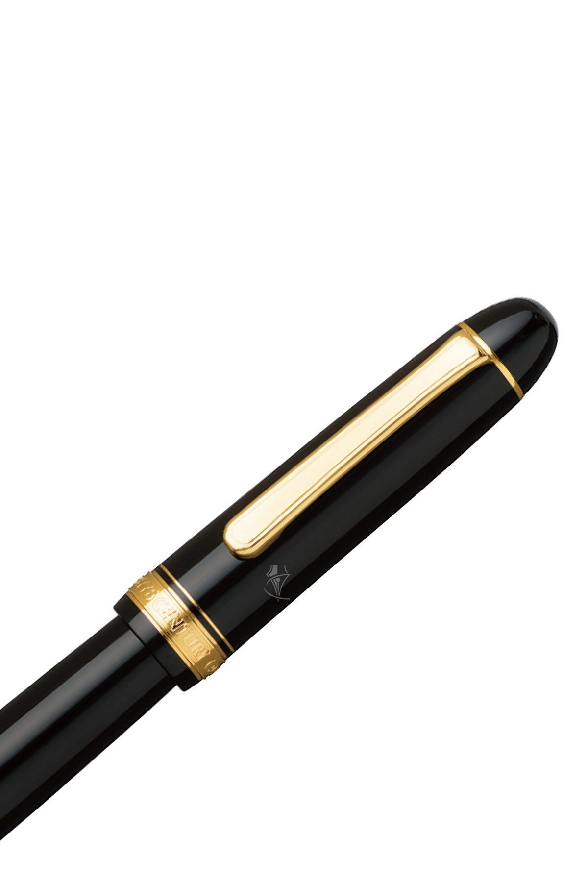 Platinum PNB13000#3776 Century Gold trim 1 Black in Black C Dolma Kalem