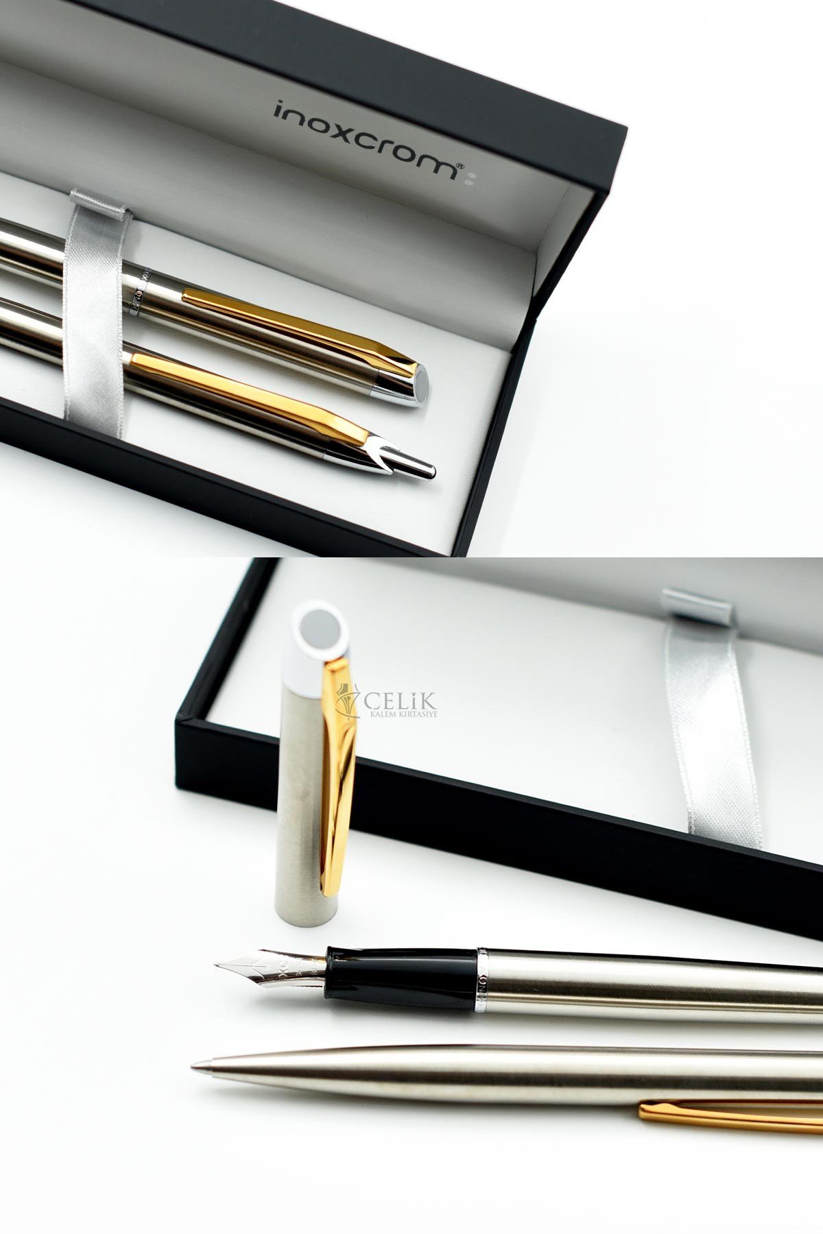 Pure Mo Gold Clip Dolma + Tükenmez Kalem