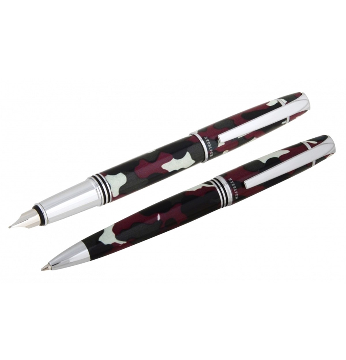 Steelpen 0029 DT Kamuflaj Dolma Kalem+Tükenmez Kalem