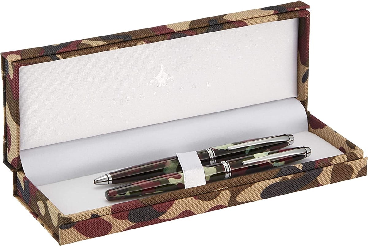 Steelpen 669 Kamuflaj Tükenmez Kalem+Versatil Kalem