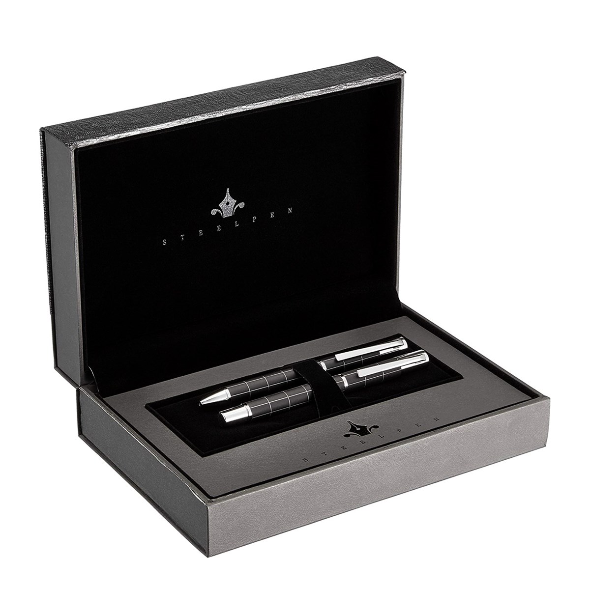 Steelpen Active Serisi 1001DT Slayt Siyah Dolma Kalem+Tükenmez Kalem