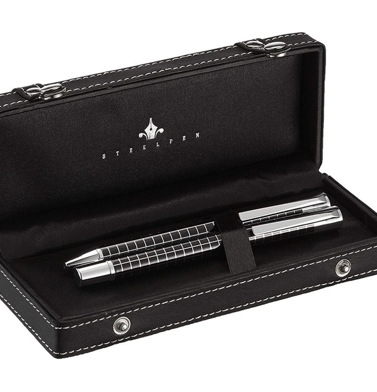 Steelpen Active Serisi 1008DT Lake Siyah Dolma Kalem+Tükenmez Kalem