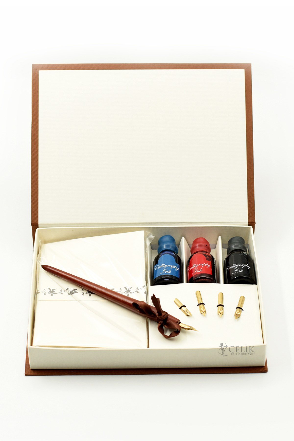 Steelpen Calligraphy Serisi CS1228 Ahşap Kaligrafi Kalem Seti