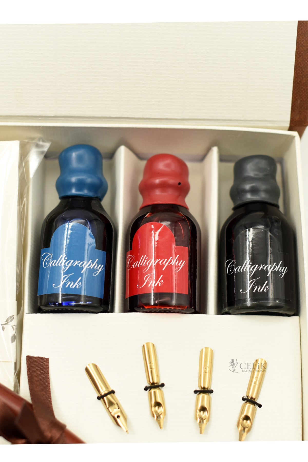 Steelpen Calligraphy Serisi CS1228 Ahşap Kaligrafi Kalem Seti