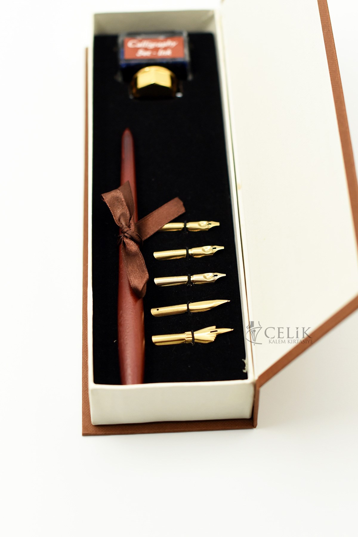 Steelpen Calligraphy Serisi CS501 Ahşap Kaligrafi Kalem Seti