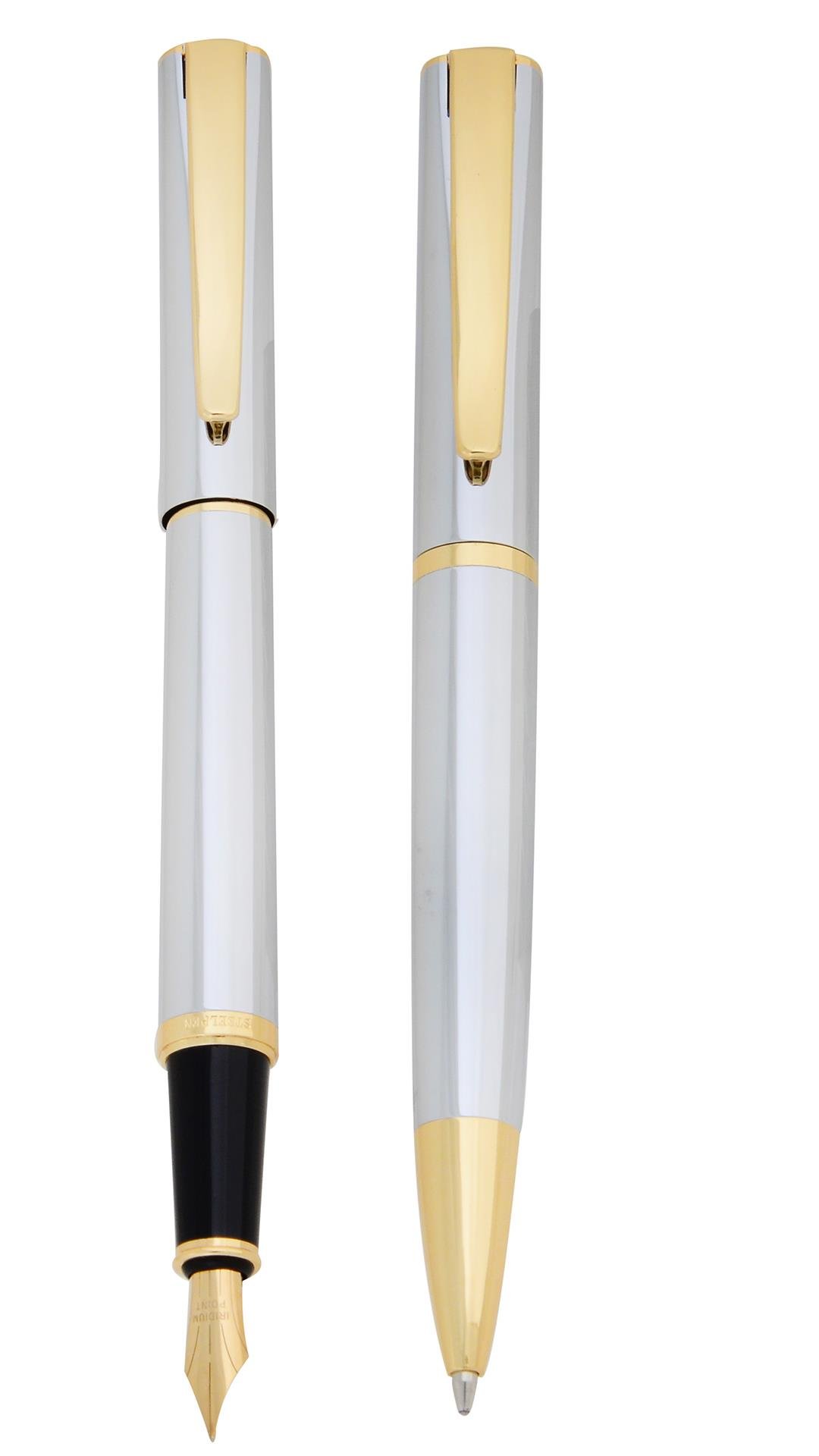 Steelpen Capital Serisi 282 Gold Krom Dolma Kalem+ Tükenmez Kalem