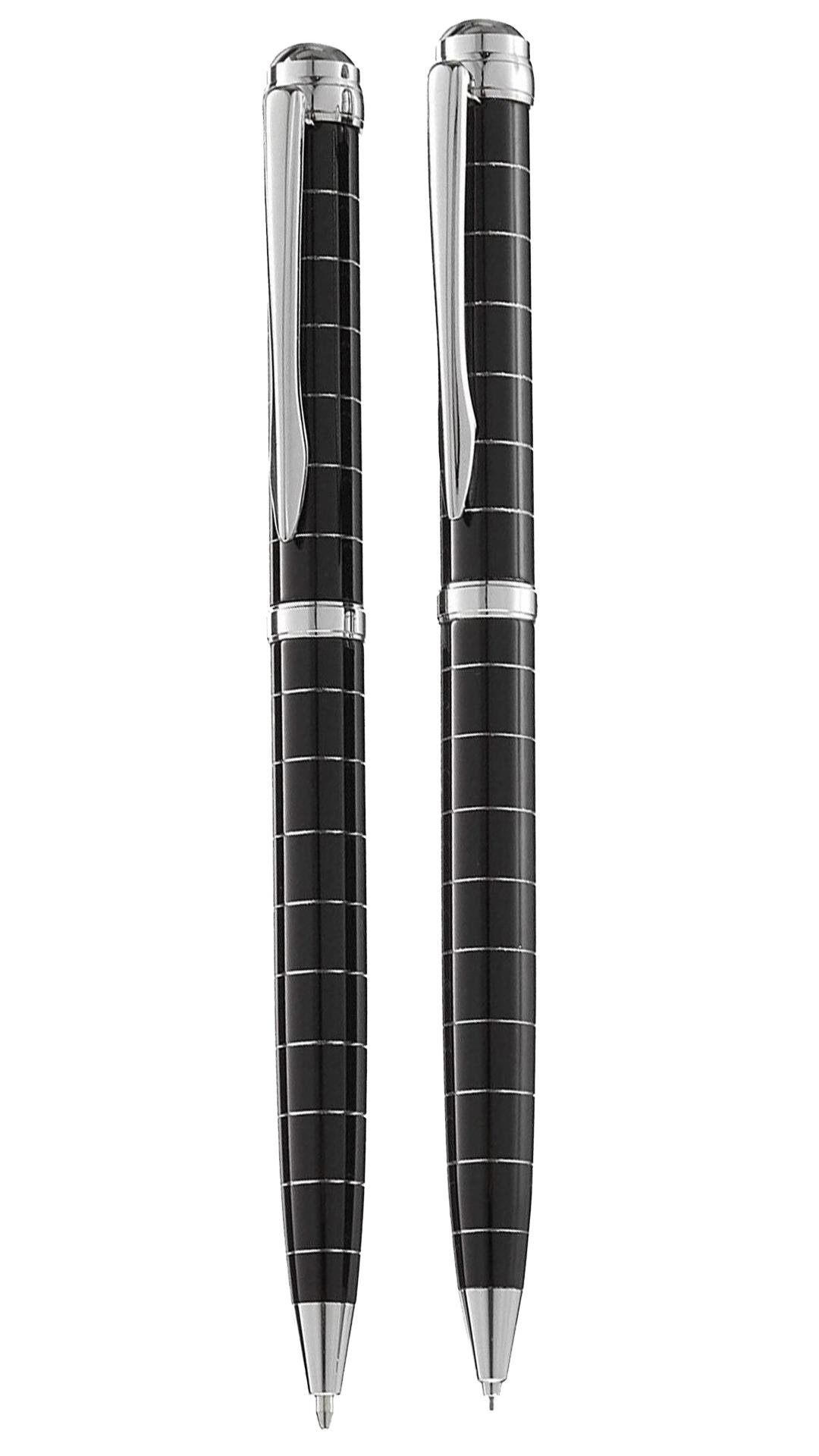 Steelpen Capital Serisi 283 Siyah Çizgili Tükenmez Kalem+Versatil Kalem