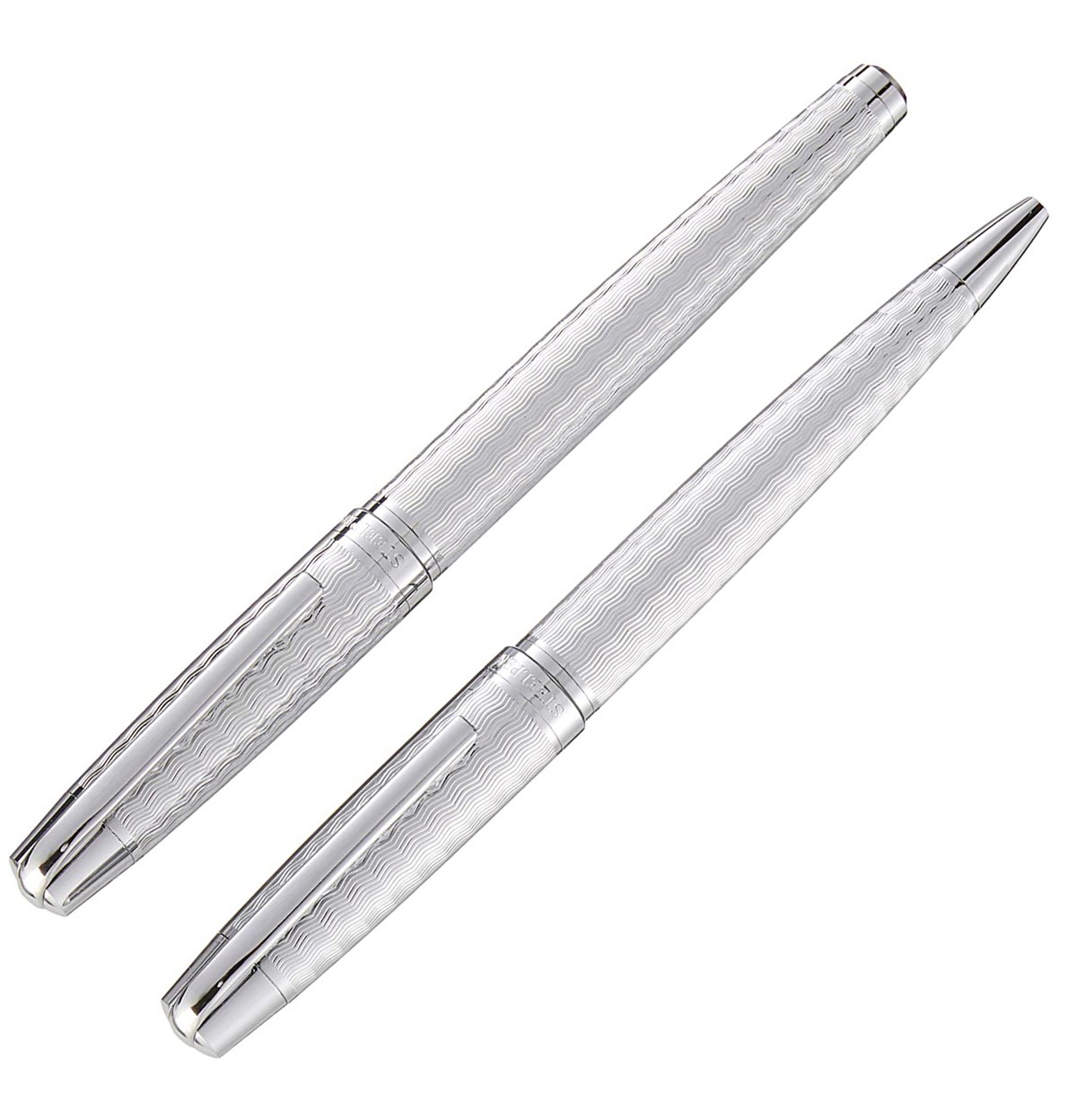 Steelpen Carens Serisi 264 Parlak Krom Dolma Kalem+Tükenmez Kalem