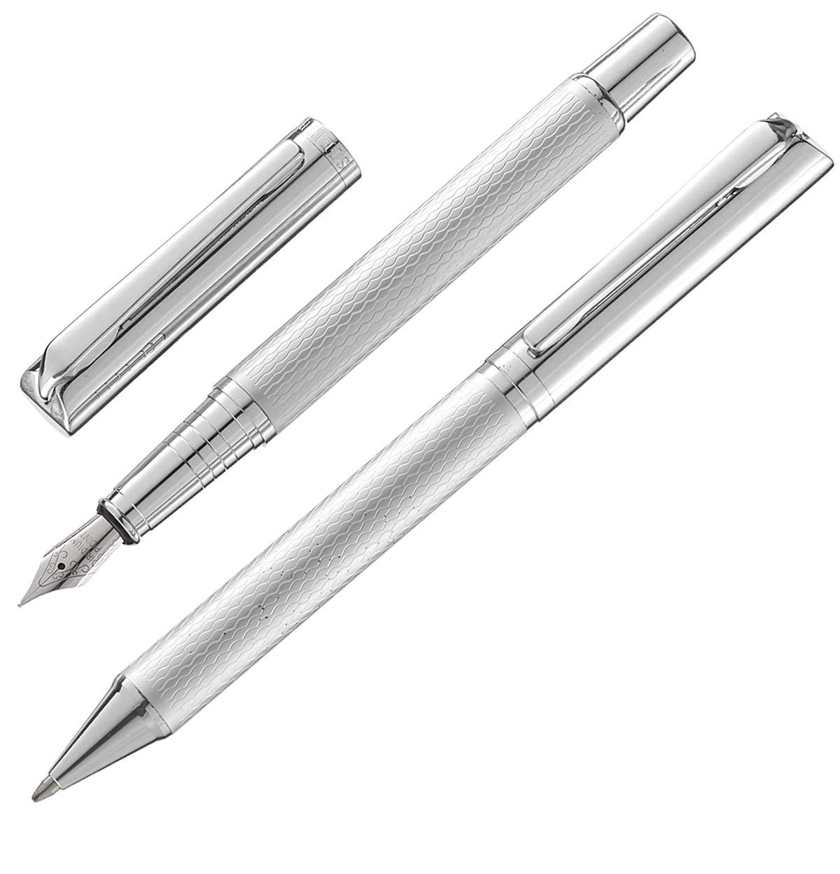 Steelpen Elite Serisi 5082 Plus Krom Dolma Kalem+Tükenmez Kalem