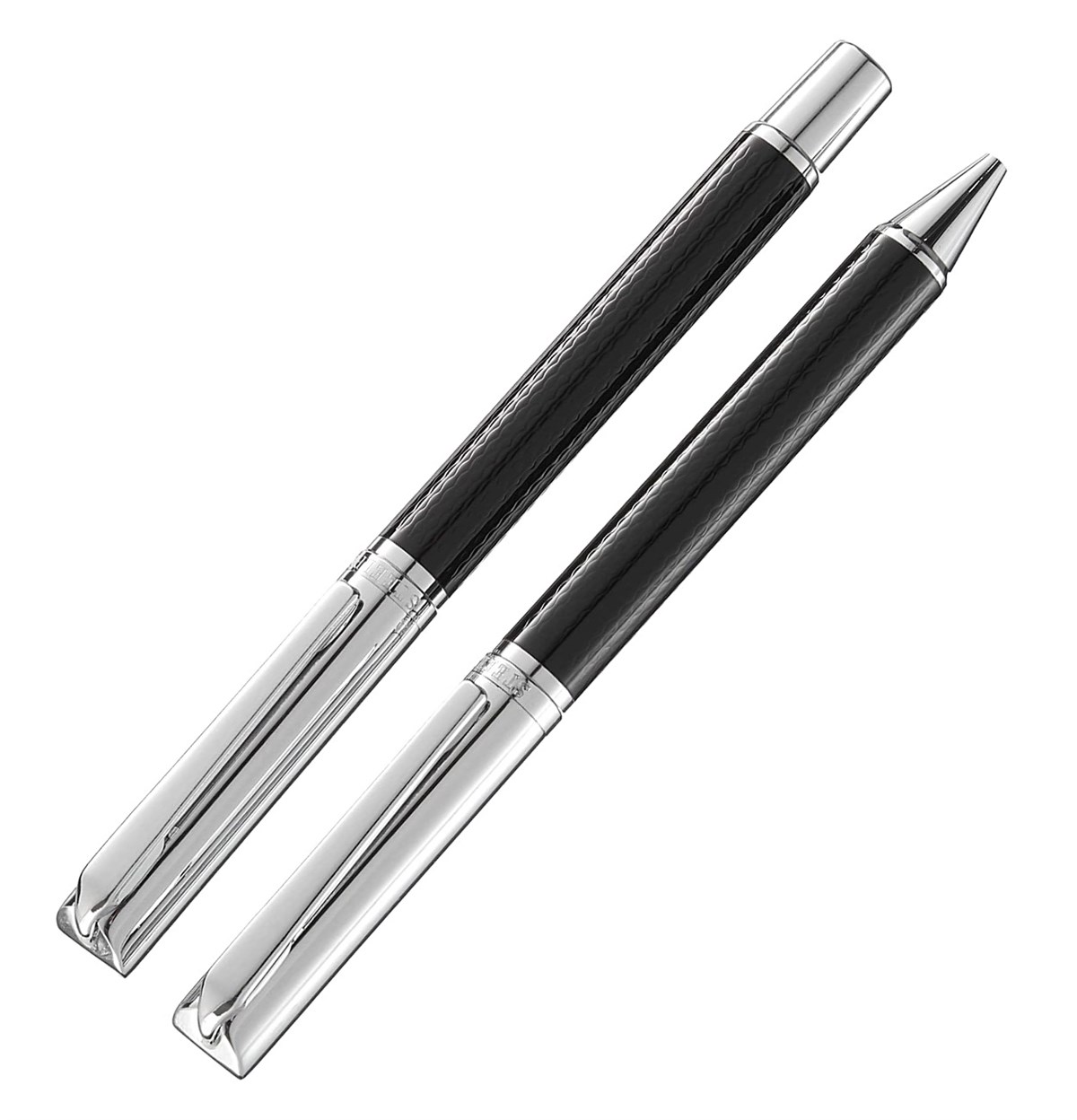Steelpen Elite Serisi 5083 Plus Krom Siyah Dolma Kalem +Tükenmez Kalem