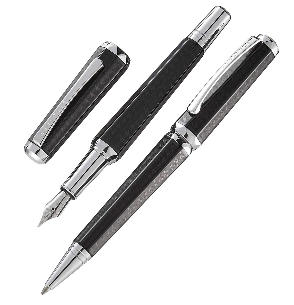 Steelpen Giza Serisi 2911 Dolma Kalem+Tükenmez Kalem Lüks Ahşap Kutulu