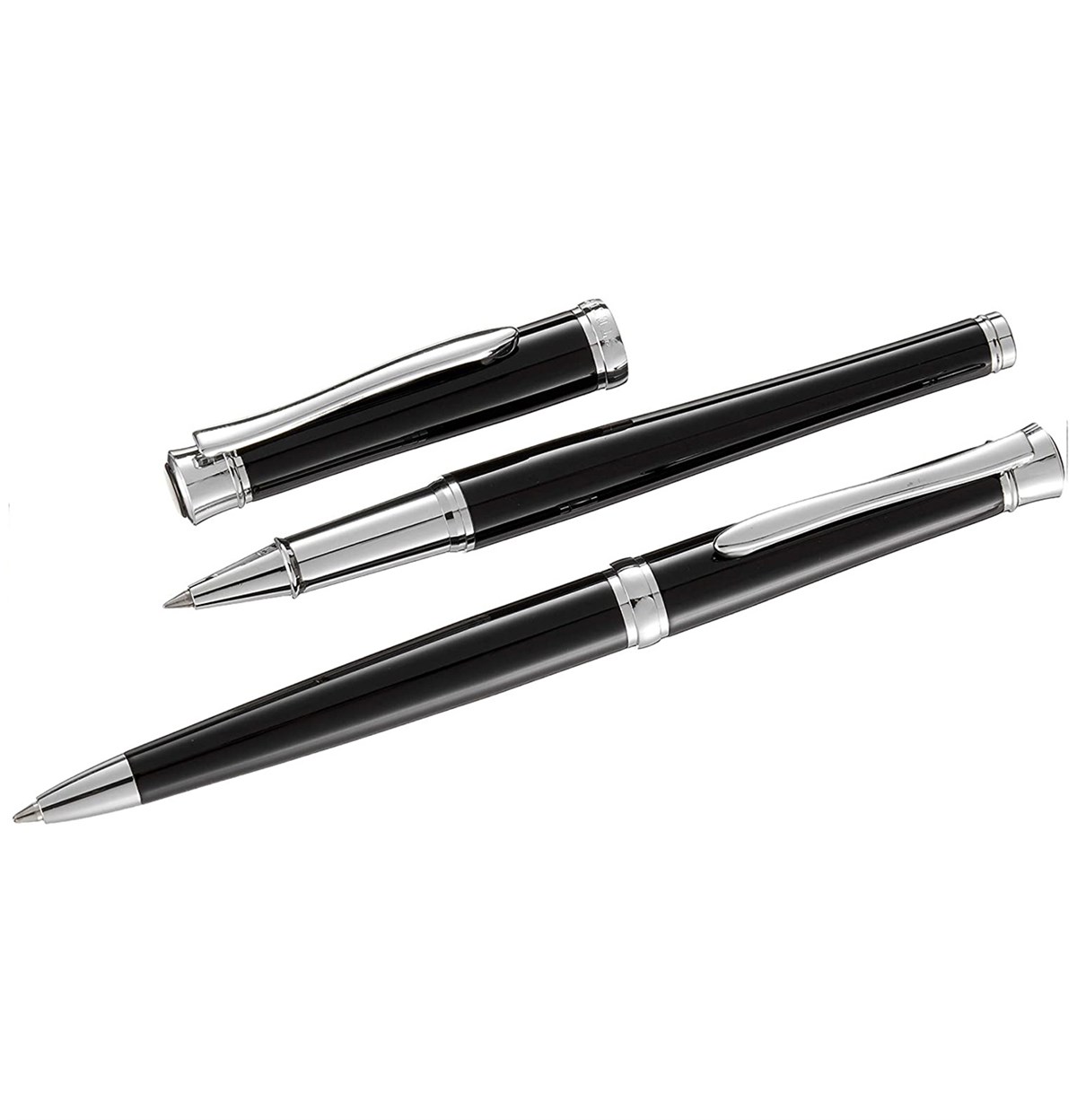 Steelpen Lemans Serisi 811 Siyah Roller Kalem+Tükenmez Kalem