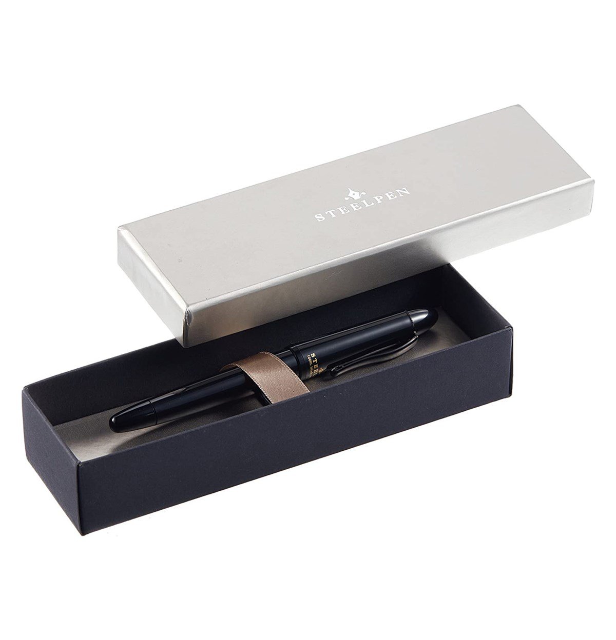 Steelpen Pearl Serisi 4536 DK Siyah Krom Dolma Kalem