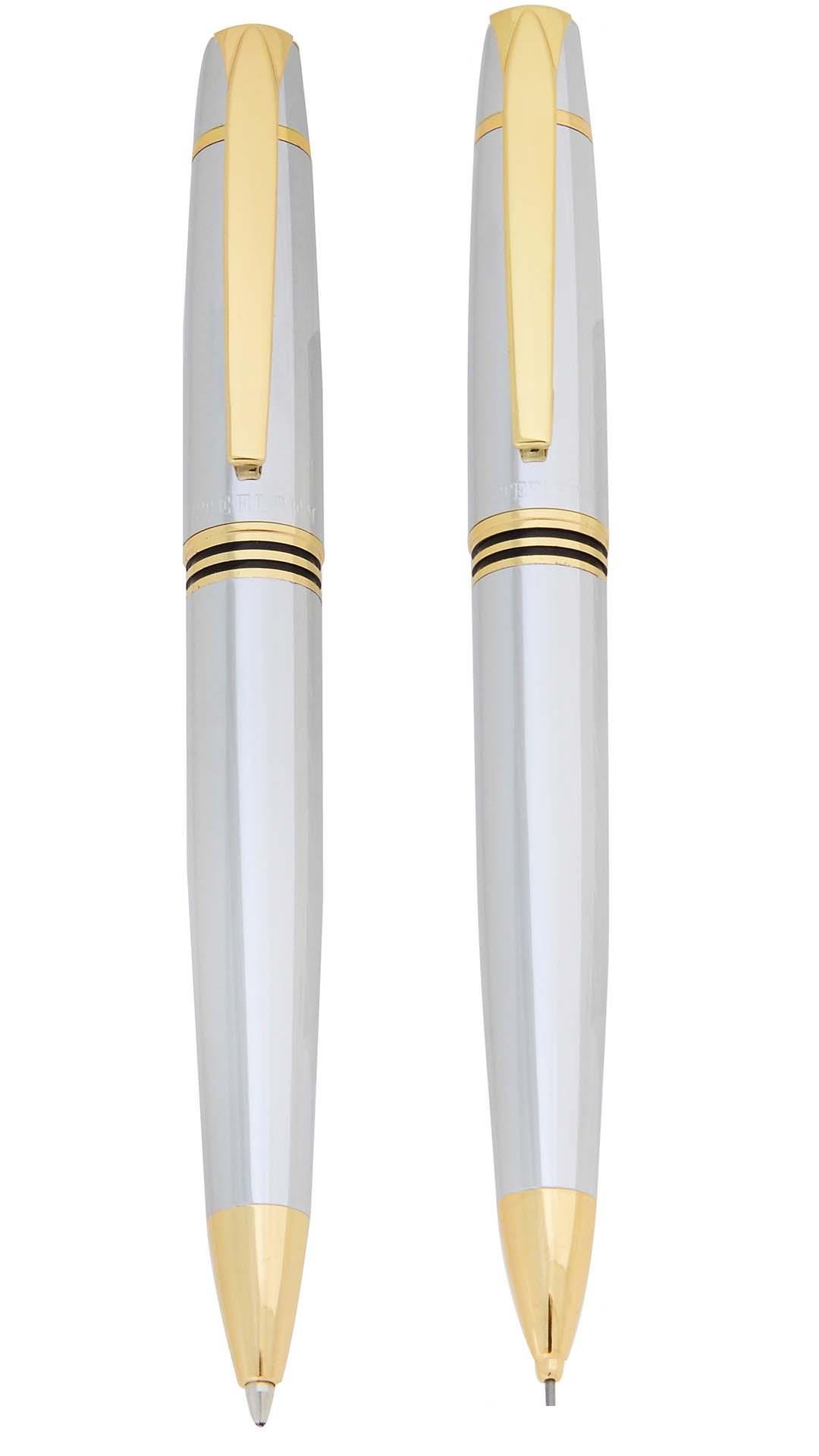 Steelpen Planet Serisi 0028TV Krom Gold Tükenmez Kalem+ Versatil Kalem