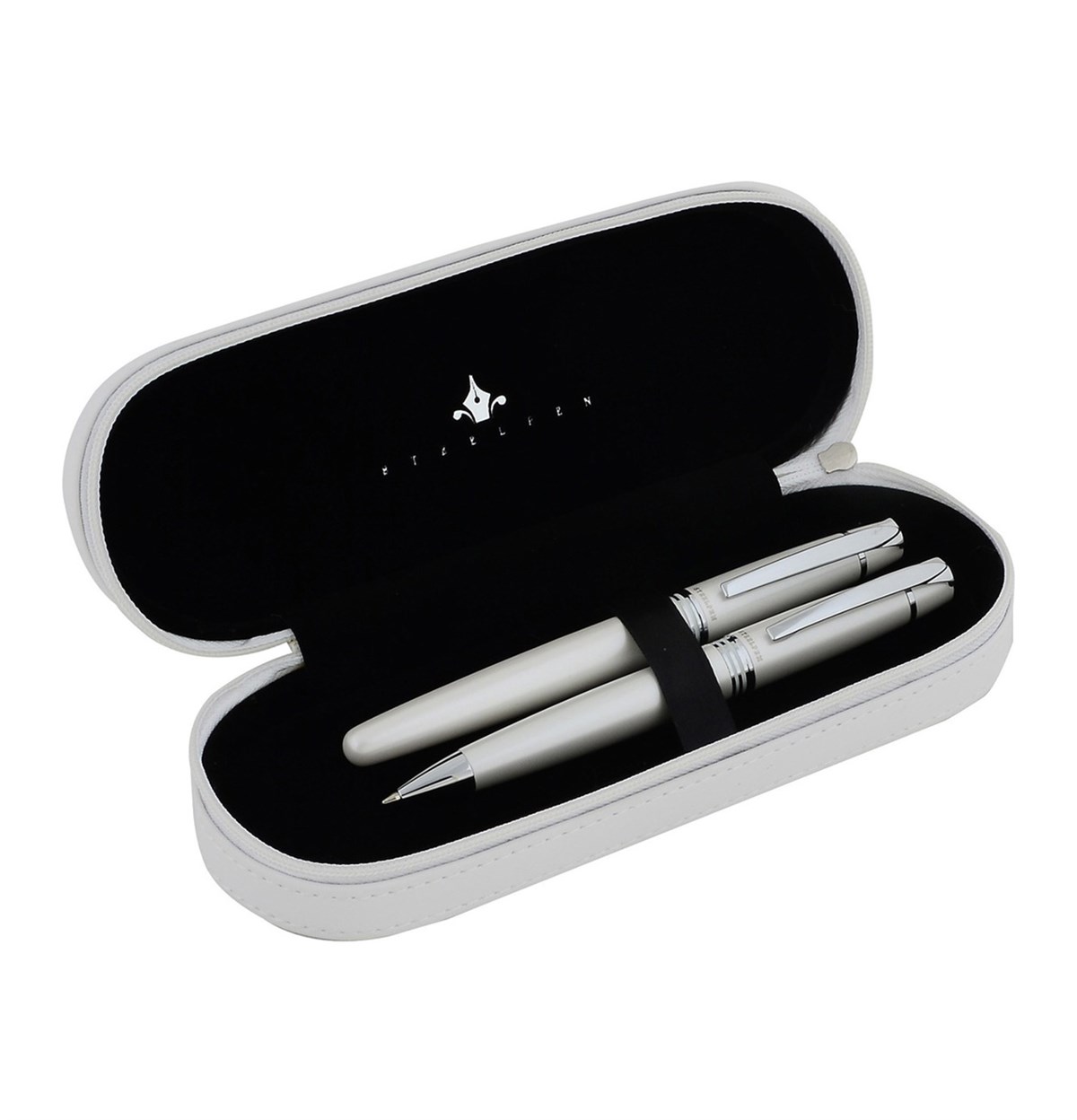 Steelpen Planet Serisi 0031DT Beyaz Dolma Kalem+Tükenmez Kalem