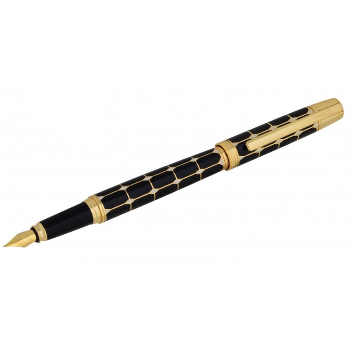 Steelpen Serra Serisi 800-42 Siyah Gold Dolma Kalem+Tükenmez Kalem Seti