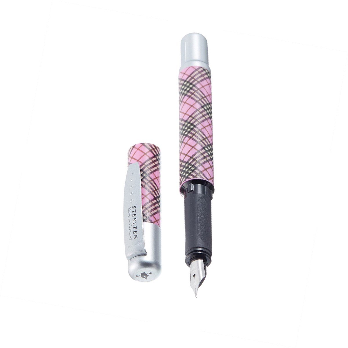 Steelpen Sky Serisi 4542 DK Pembe Ekose Dolma Kalem