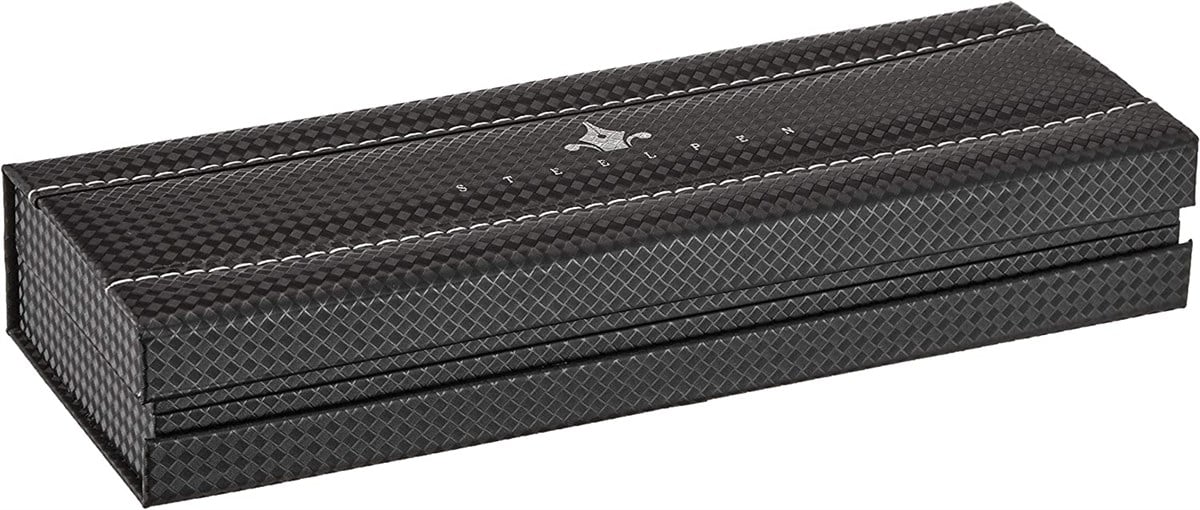 Steelpen Slim Serisi 8134 Siyah Çizgili Dolma Kalem +Tükenmez Kalem