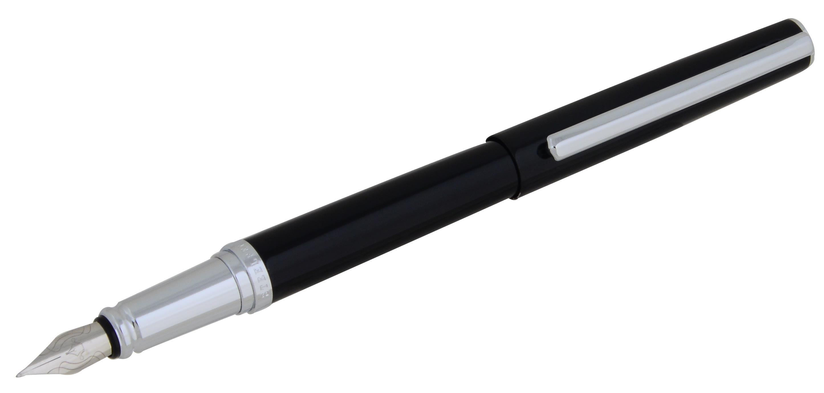 Steelpen Slim Serisi 8139 Siyah Dolma Kalem+Tükenmez Kalem 