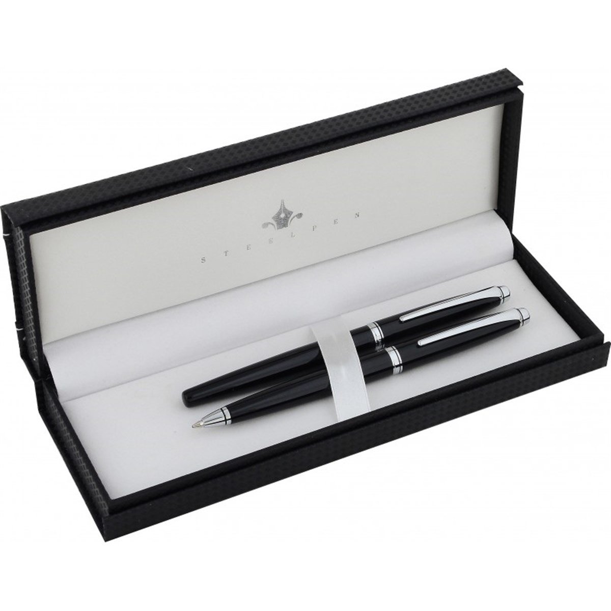 Steelpen Star Serisi 614 Roller Kalem+Tükenmez Kalem  (Bordo-Mavi-Siyah-Beyaz FÜME RENK SEÇENEKLİ)