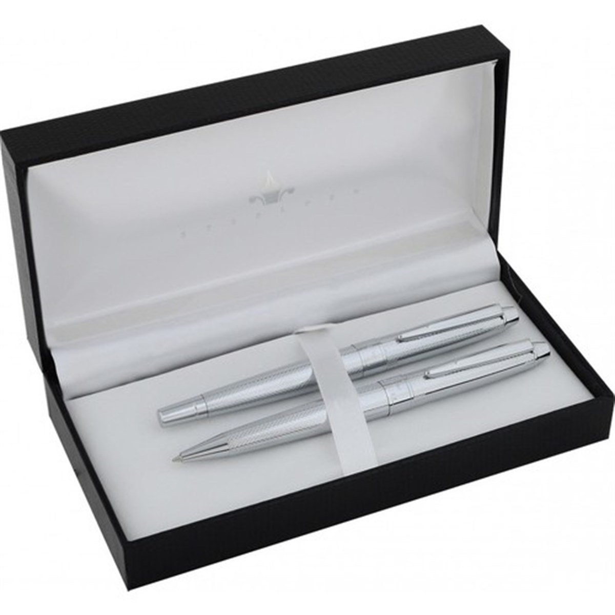 Steelpen URANUS Serisi 509 Parlak Krom Dolma Kalem+Tükenmez Kalem