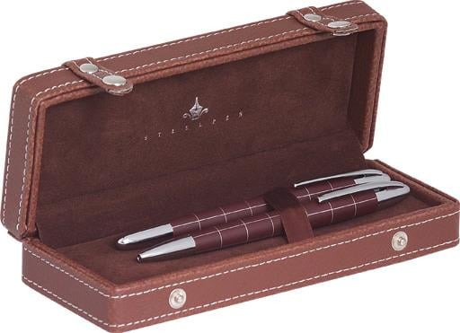 Steelpen Venüs Serisi 1713DT Kahve Dolma Kalem+Tükenmez Kalem