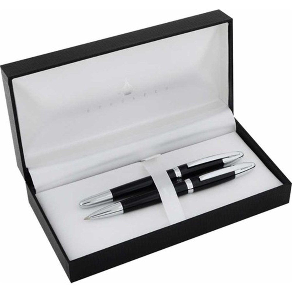 Steelpen Venüs Serisi 171DT Siyah Krom Dolma Kalem+Tükenmez Kalem