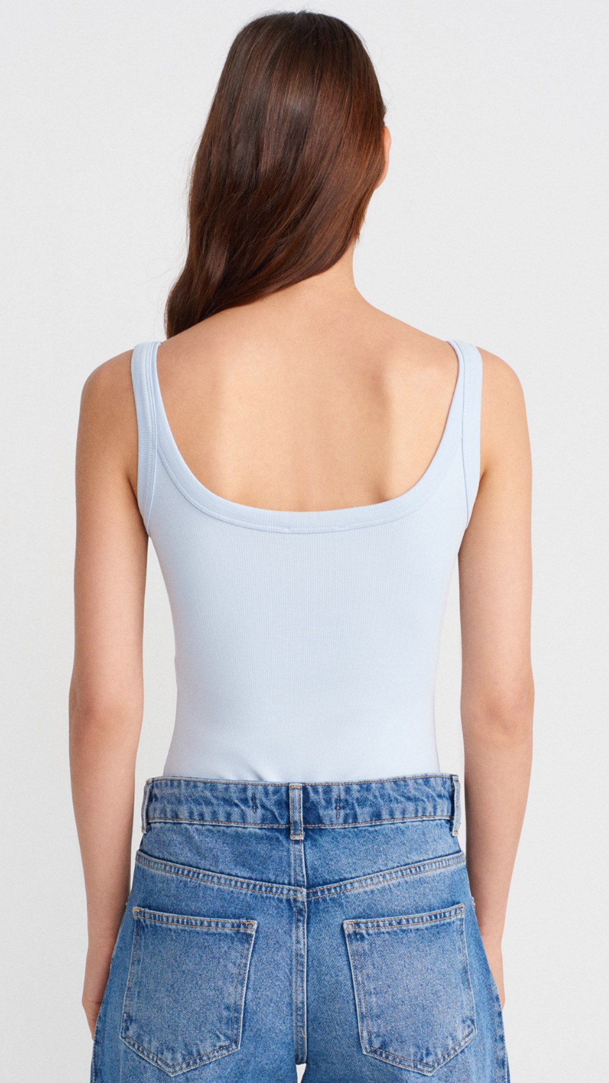 Askılı Bodysuit-Açık Mavi