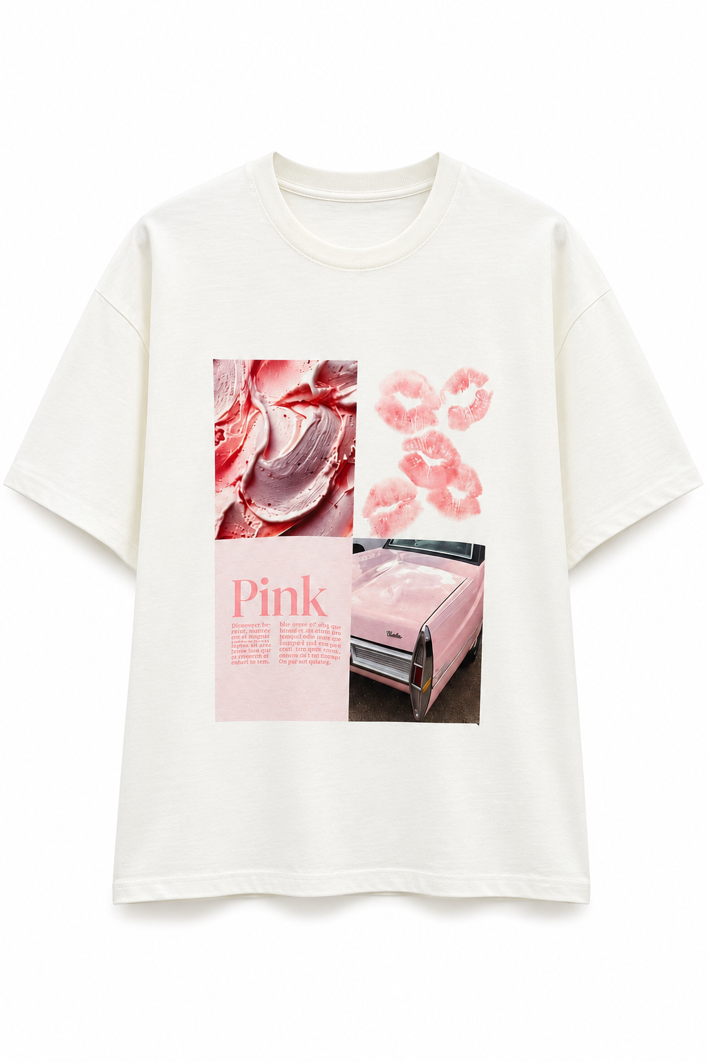 Beyaz Pink Tişört