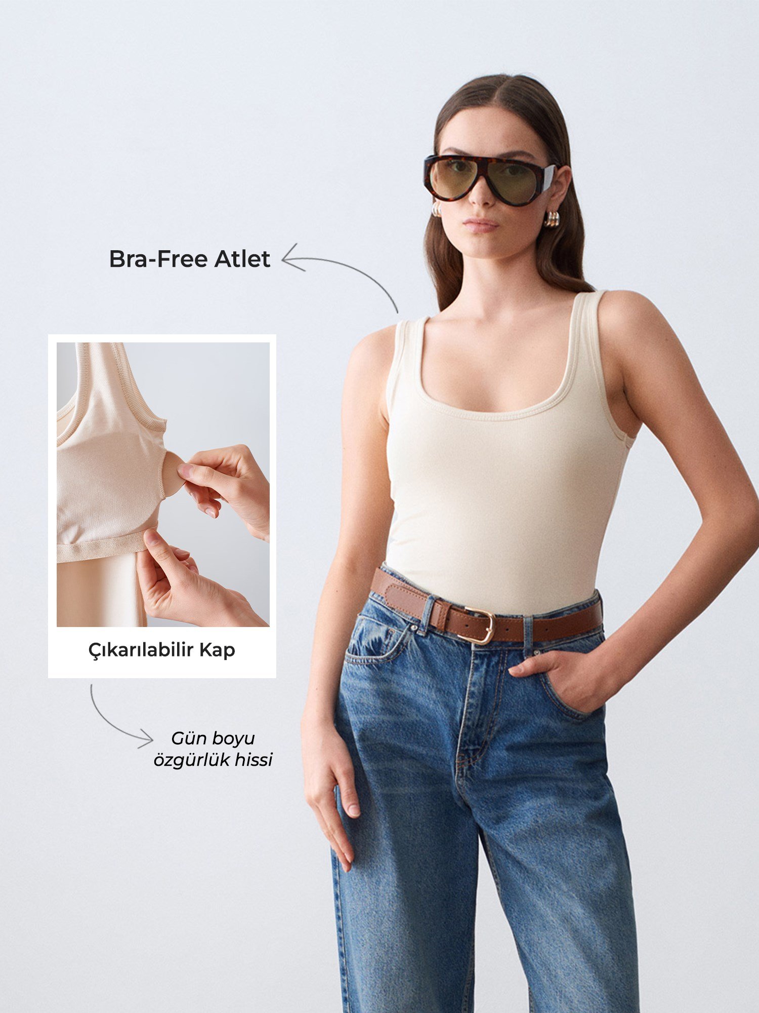 Bra-Free Atlet - KOYU KAHVE