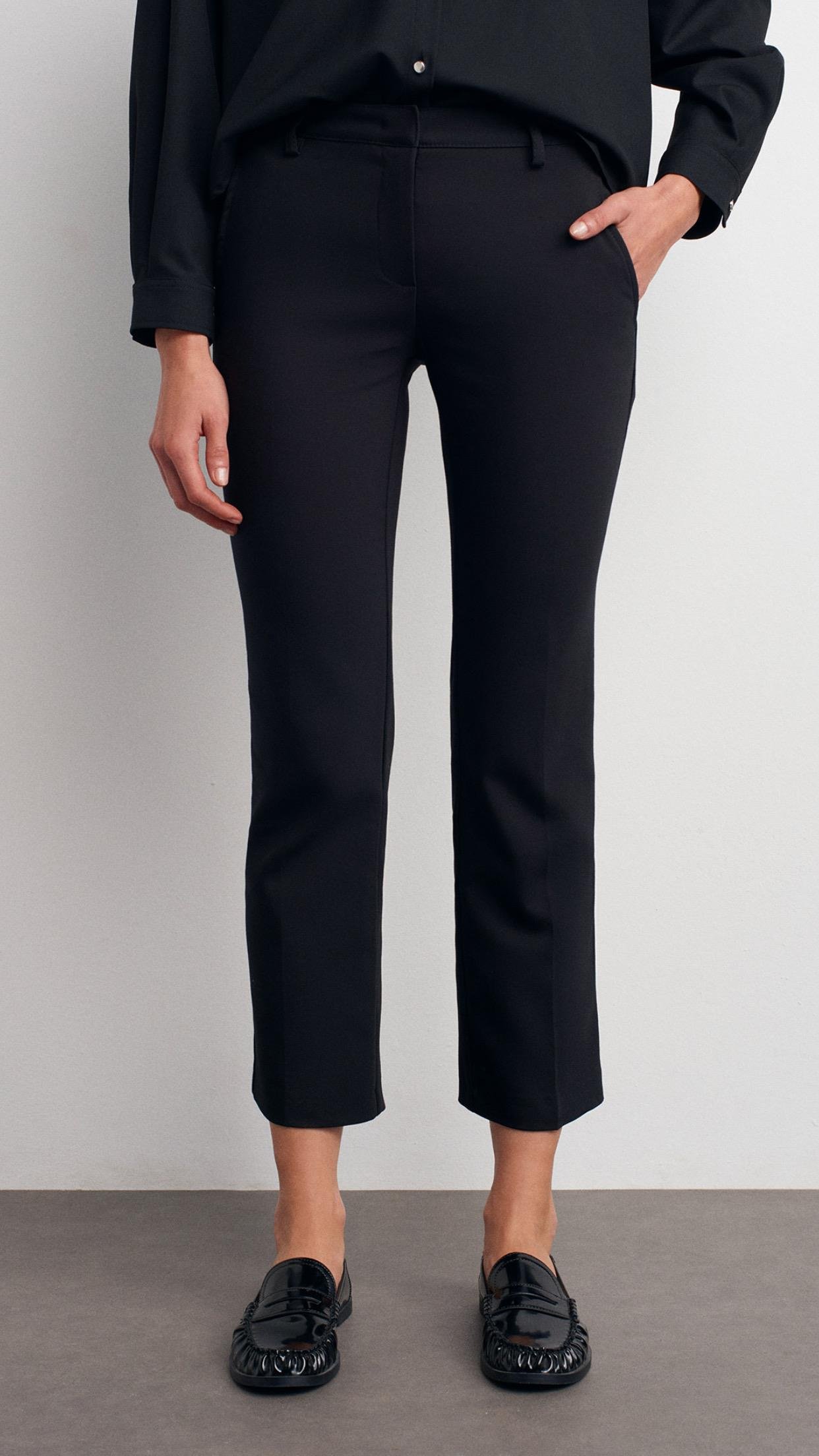 Crop Pantolon-Siyah