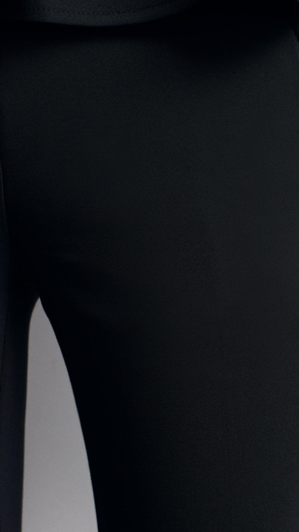 Crop Pantolon-Siyah