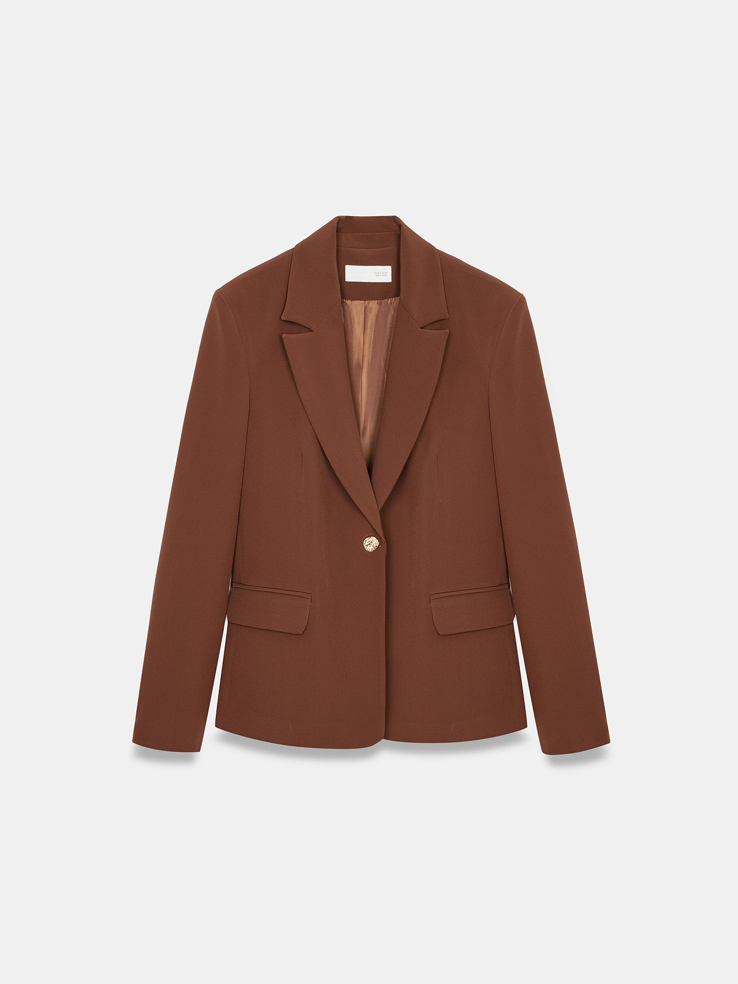 Kahve Vücuda Oturan Blazer