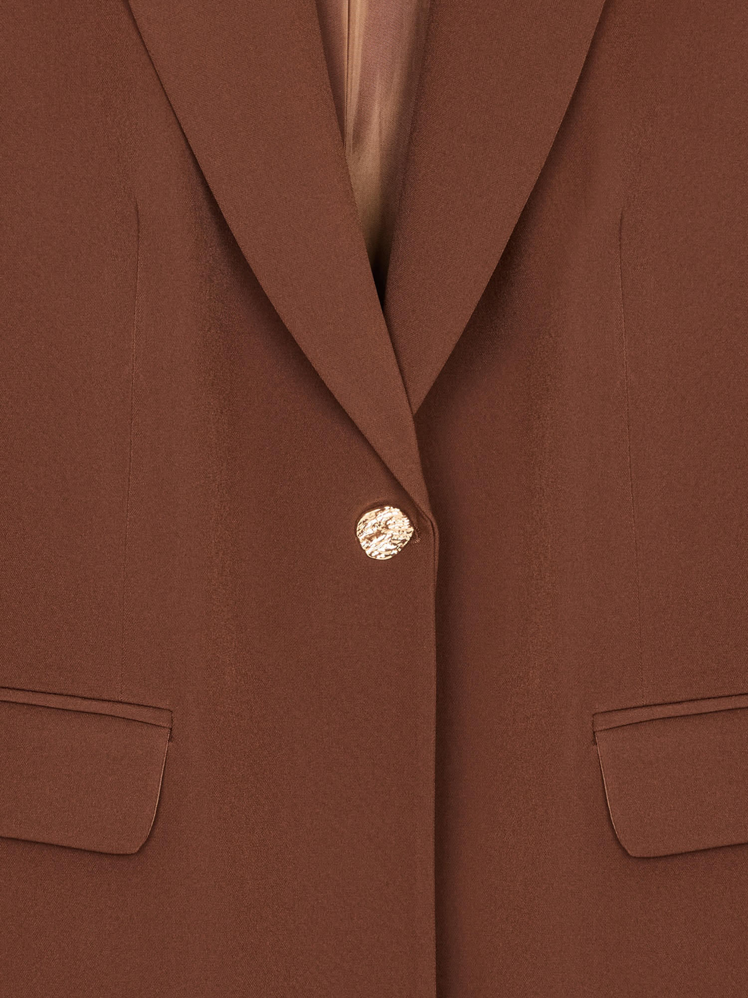 Kahve Vücuda Oturan Blazer